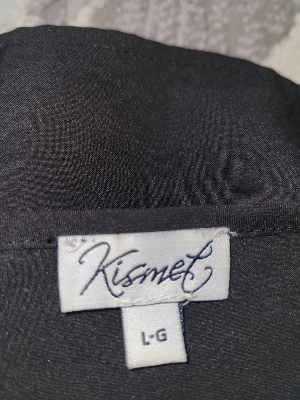 Kismet Black Peplum Button-Front Blouse Size L - Picture 2 of 2